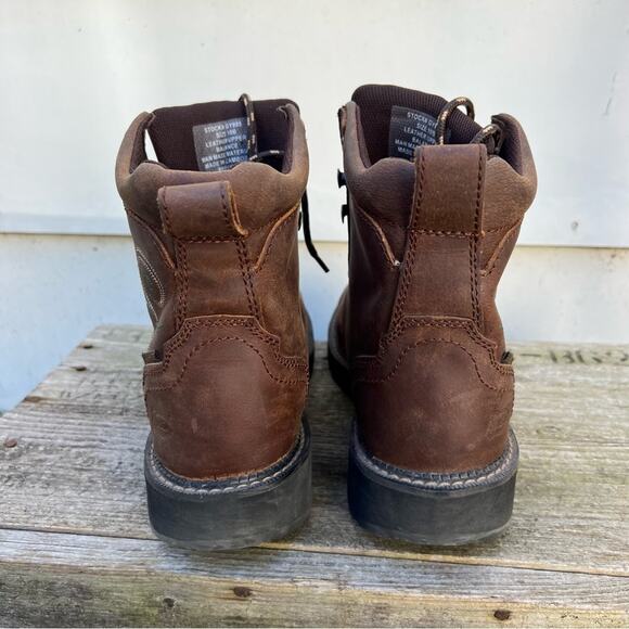 Justin Gypsy Steel Toe Lace Up Work Waterproof Boots 10B - Picture 4 of 7